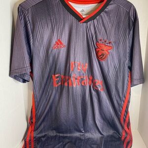adidas Men’s Gray and Red Fly Emirates Soccer Jersey